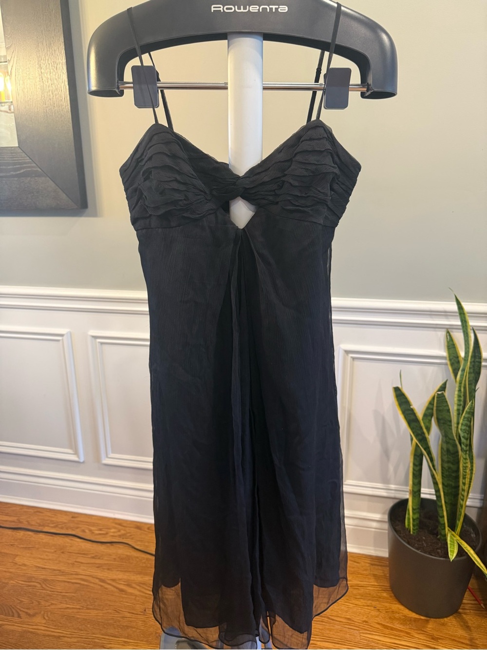 Sandra Angelozzi 100% Silk Black Cocktail Dress 38